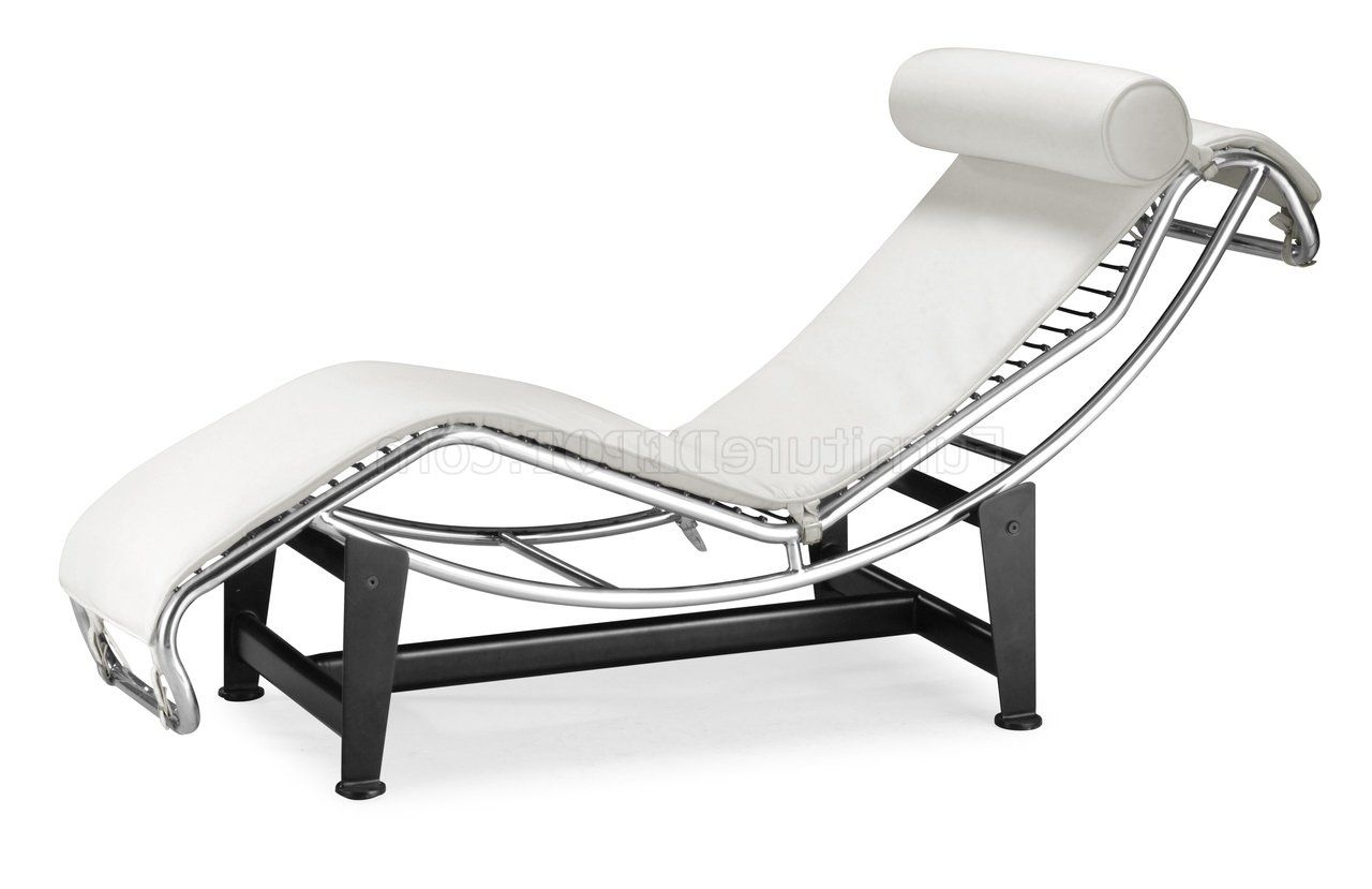 Modern Chaises For Most Recently Released Or White Leather Upholstery Modern Chaise Lounger (View 5 of 15)