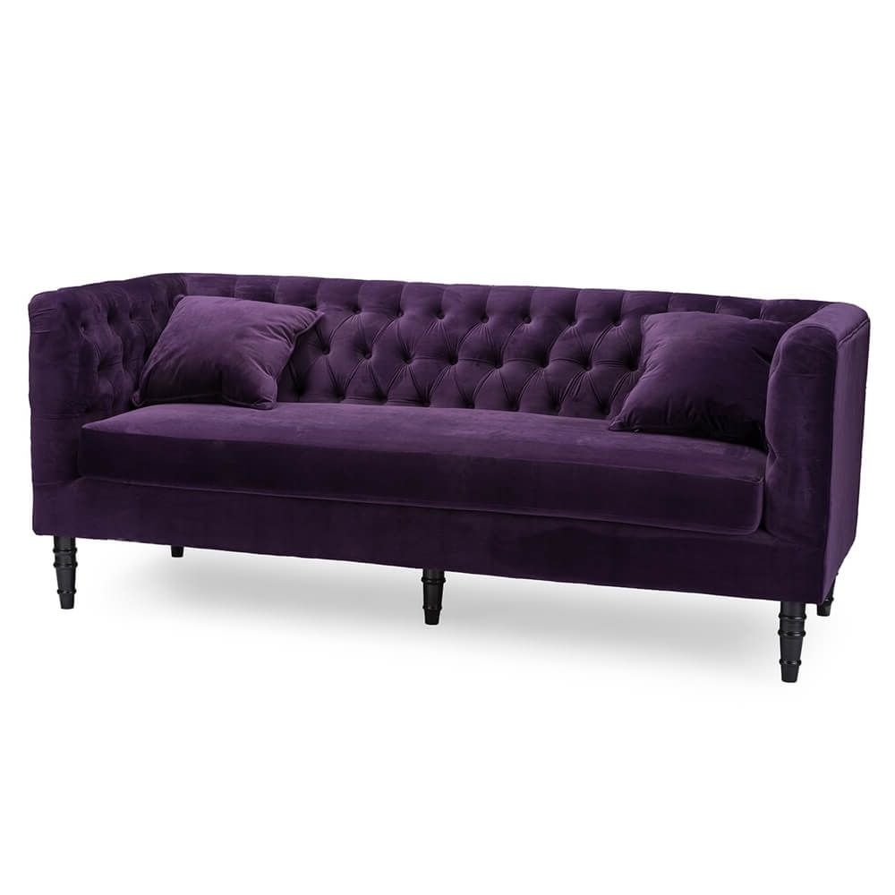Modern Furniture • Brickell Collection Pertaining To Velvet Purple Sofas (View 8 of 15)