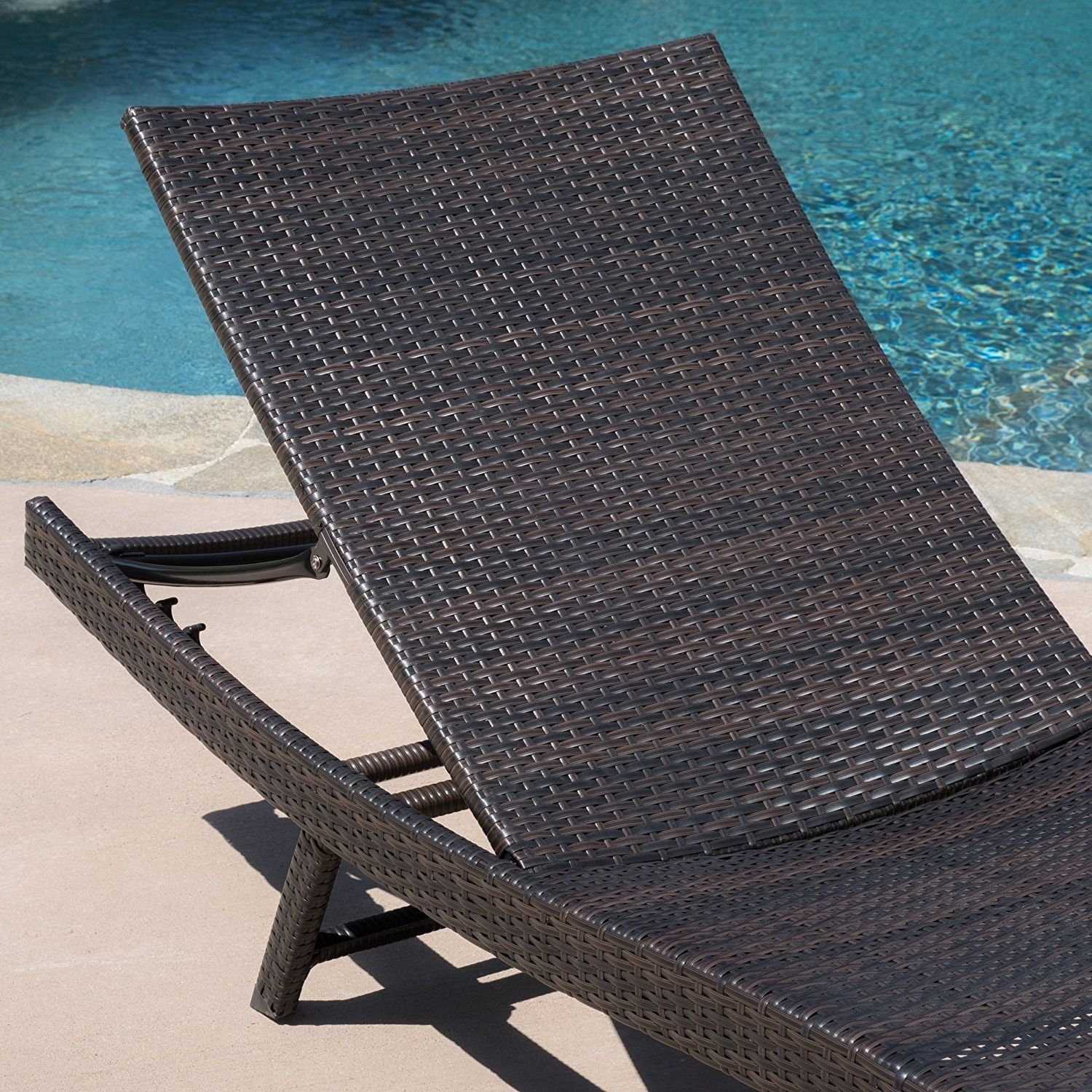 Most Current Amazon: Eliana Outdoor Brown Wicker Chaise Lounge Chairs (set For Eliana Outdoor Brown Wicker Chaise Lounge Chairs (View 2 of 15)