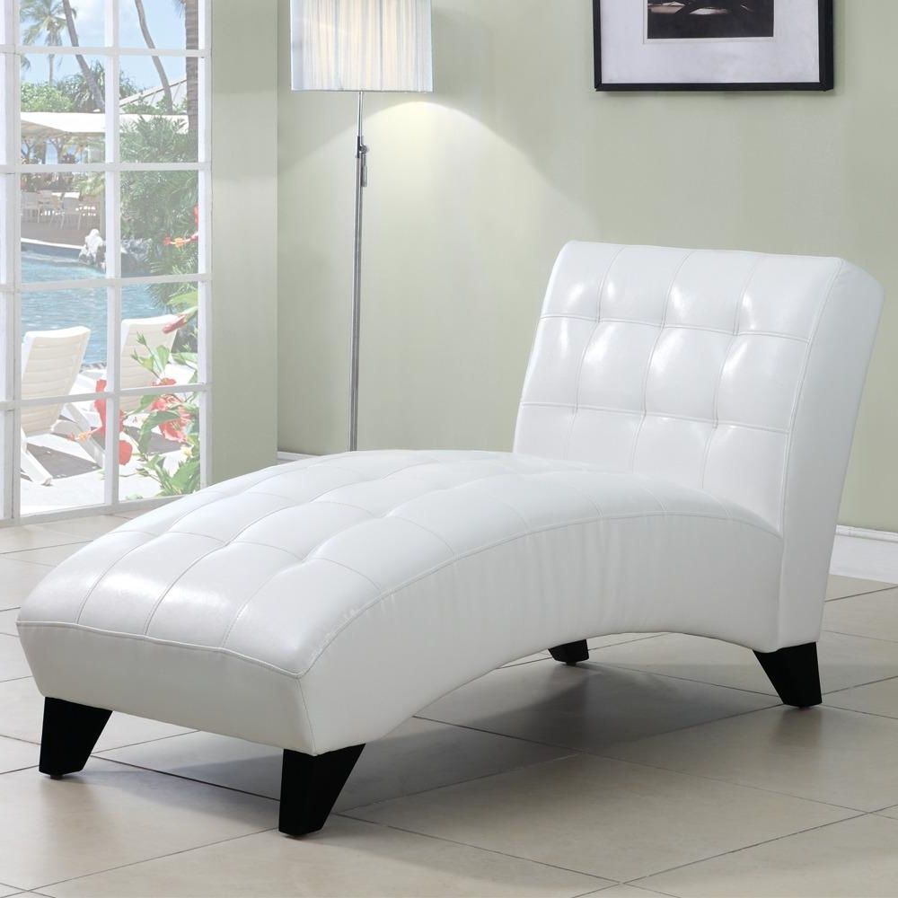Most Current Chaise Lounge Chair White Leather • Lounge Chairs Ideas For White Leather Chaises (Photo 1 of 15)
