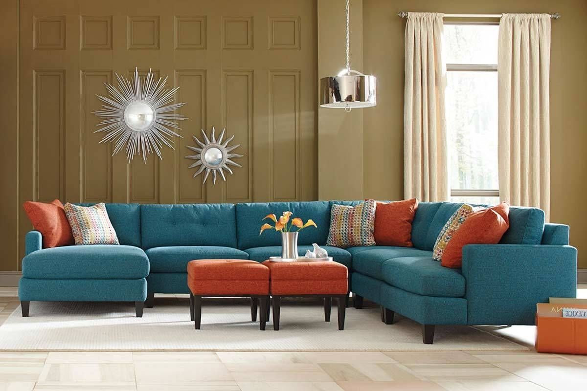 Most Recent Customizable Sectional Sofas Throughout Teal Color Custom Sectional Sofa, Made In The Usa Los Angeles (View 3 of 15)
