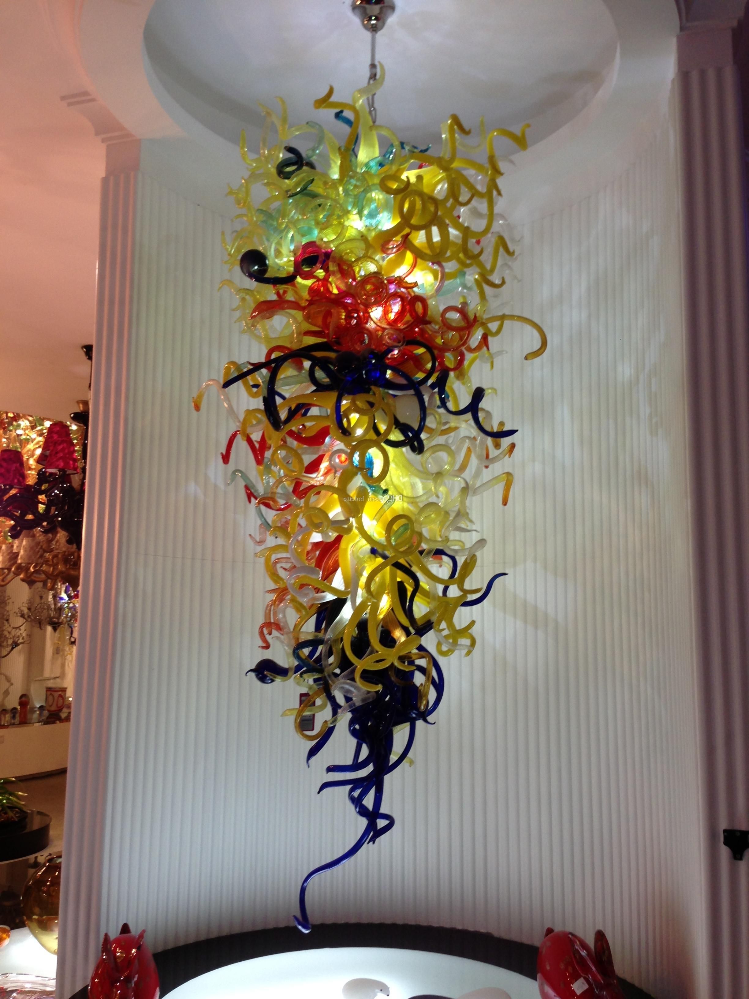 Most Recent European Style Hanging Chihuly Chandeliers Western Pretty Amber Within Chinese Chandelier (View 11 of 15)