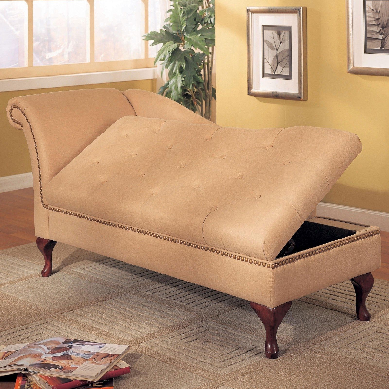 Most Recent Indoor Chaise › Indoor Chaise Lounge With Storage Chaise Lounges Regarding Chaise Lounge Chairs With Storage (View 1 of 15)