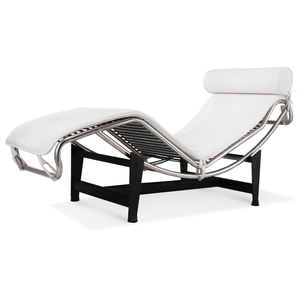 Most Recent Lc4 Chaise Lounges With Le Corbusier La Chaise Chair Lc4 Chaise Lounge White Leather (View 11 of 15)