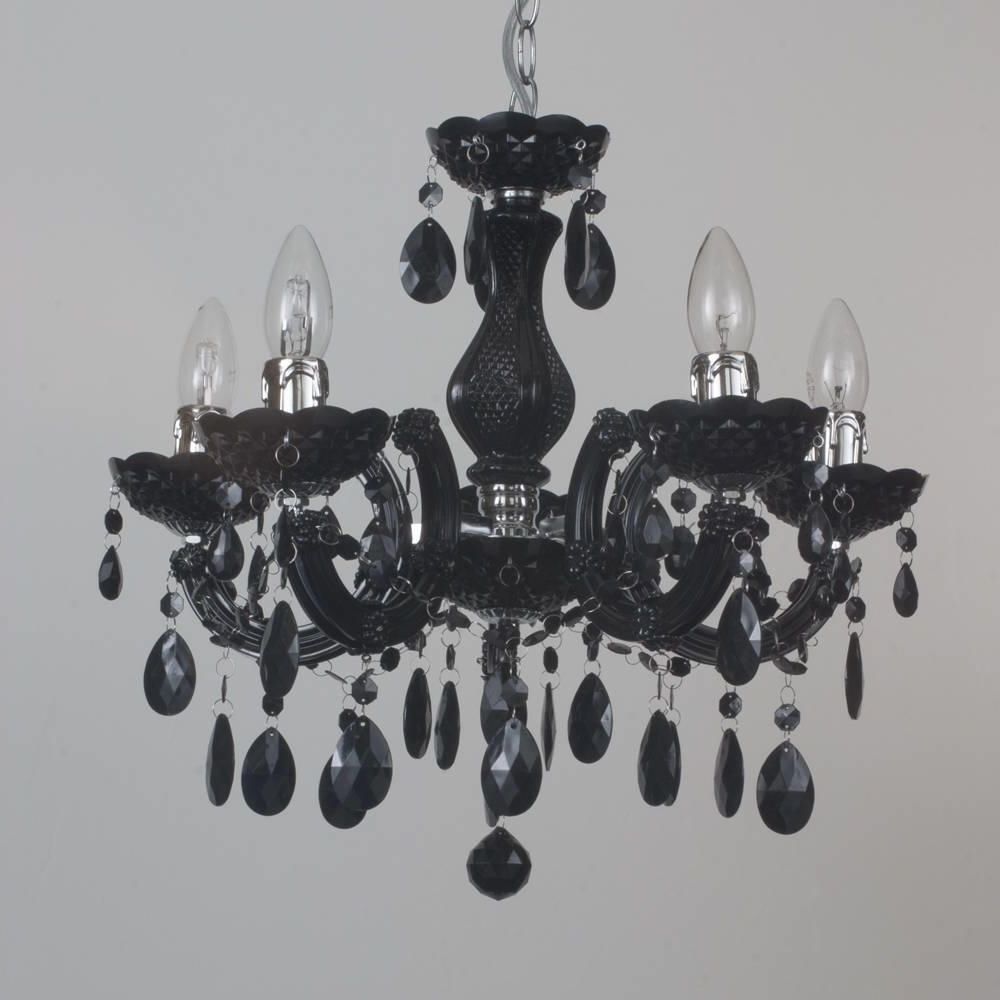 Most Recent Marie Therese Chandelier Black 5 Light Dual Mount From Litecraft Inside Black Chandeliers (View 12 of 15)