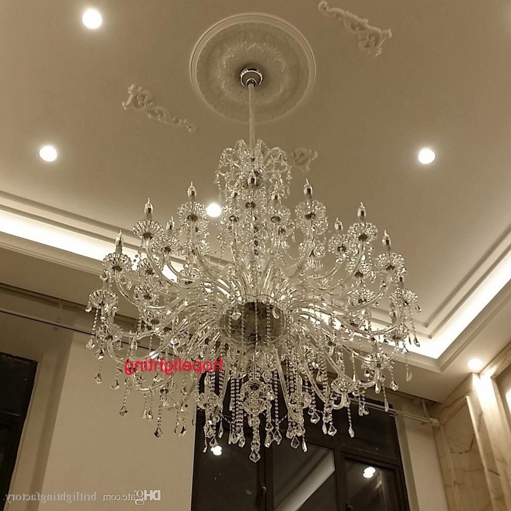 Most Recent Modern Large Crystal Chandelier For Foyer Big Crystal Chandelier For Big Chandeliers (Photo 1 of 15)