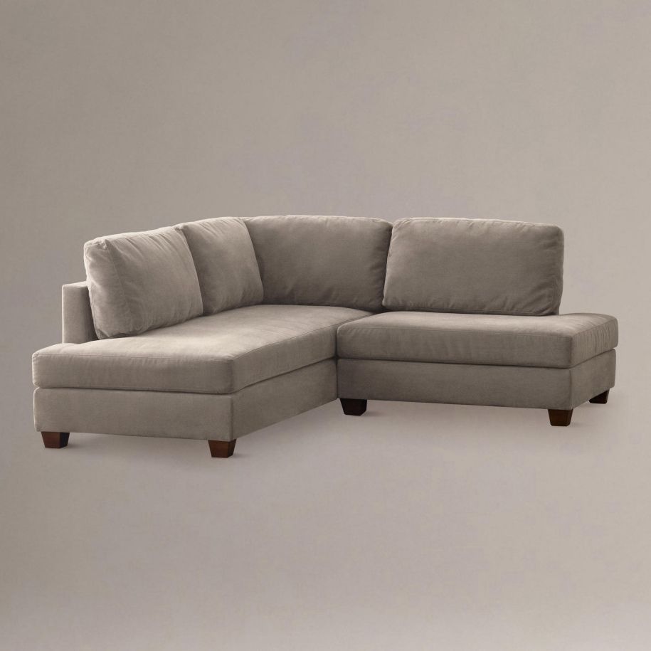 Most Recent Putty Wyatt Small Sectional Sofa  Close (Photo 13 of 15)
