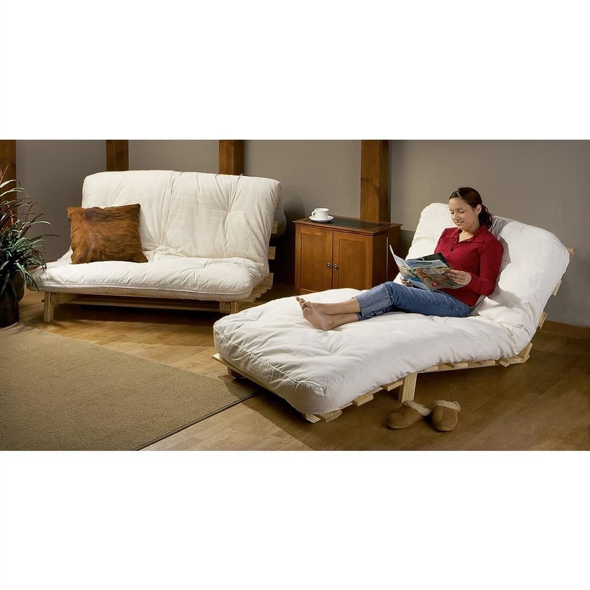 Most Recently Released Futon Chaise Lounges With Twin Ultra Light Futon Bed – 203856, Living Room Bargainoutlets I (View 7 of 15)