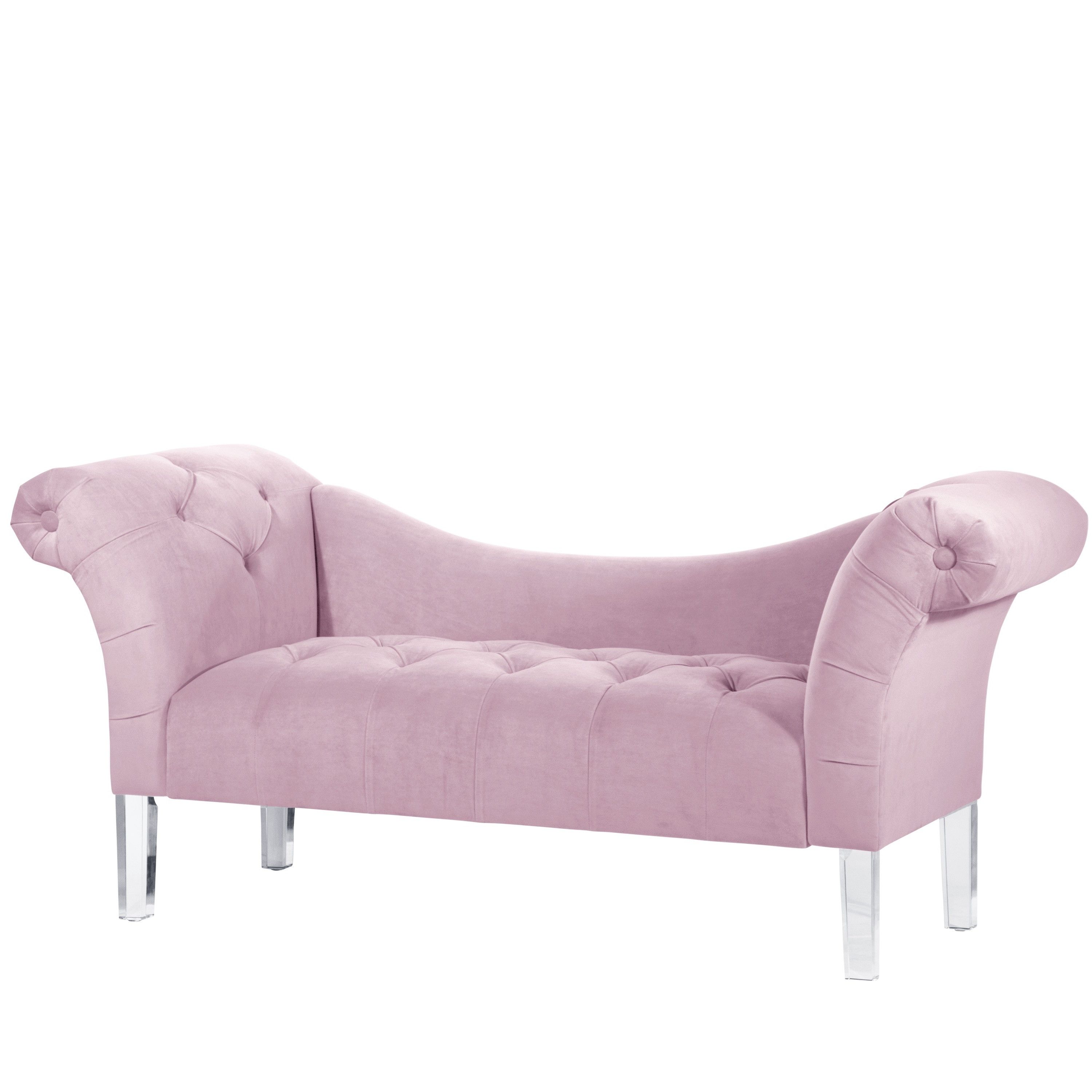 Most Recently Released Pink Chaise Lounges Intended For Betsy Velvet Chaise Lounge, Lilac (View 8 of 15)