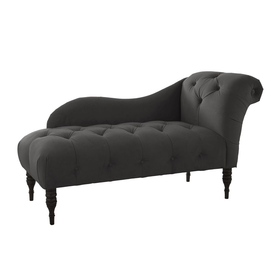 Most Recently Released Shop Skyline Furniture Addison Collection Black Velvet Chaise Intended For Skyline Chaises (View 4 of 15)