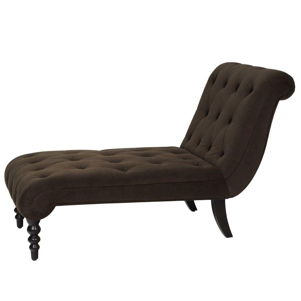 Most Recently Released Velvet Chaise Lounge Chairs For Ave Six Chocolate Velvet Tufted Chaise Lounge Cvs72 C12 – The Home (View 10 of 15)