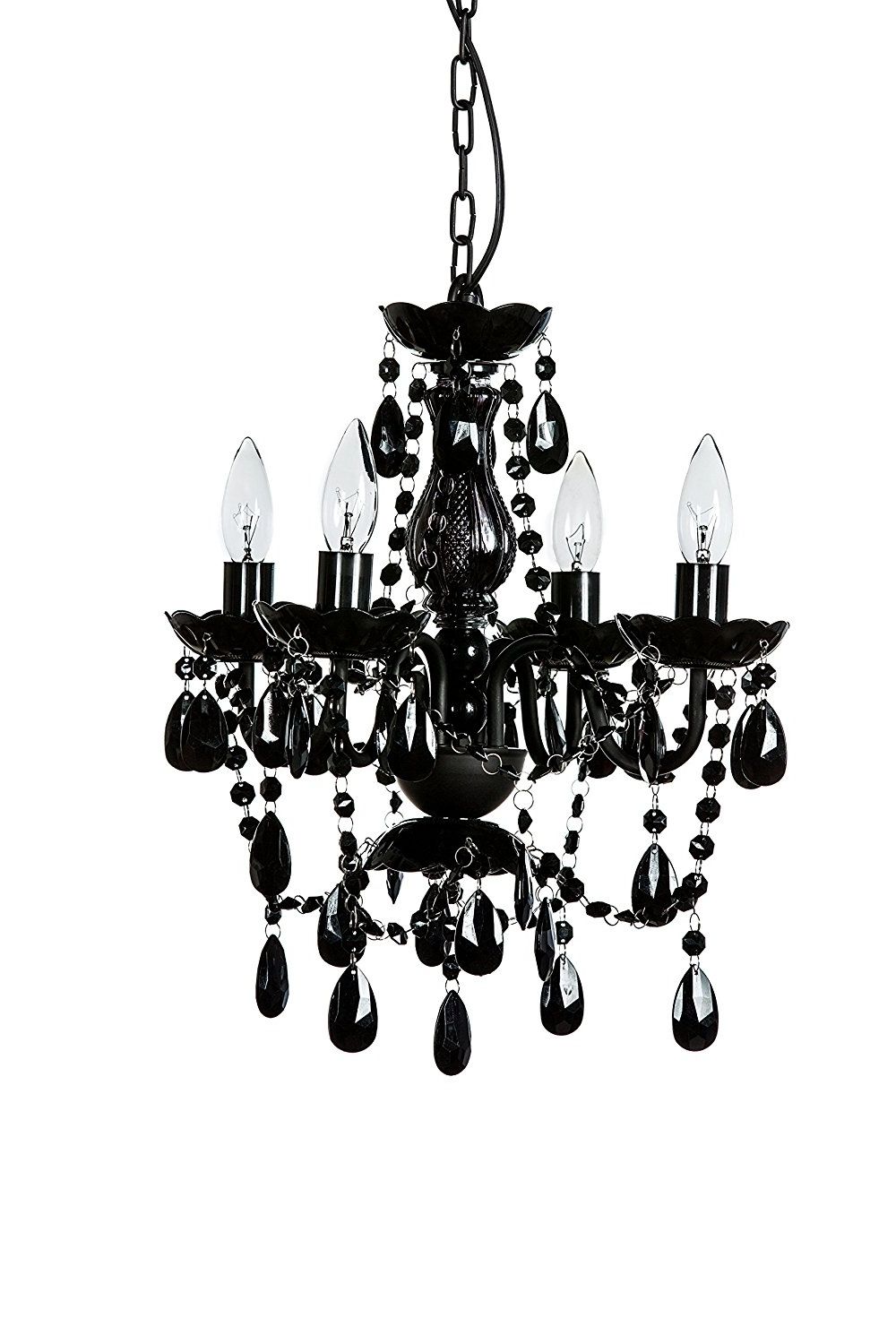 Most Up To Date Black Gothic Chandelier Pertaining To The Original Gypsy Color 4 Light Small Black Chandelier H18" W (View 4 of 15)