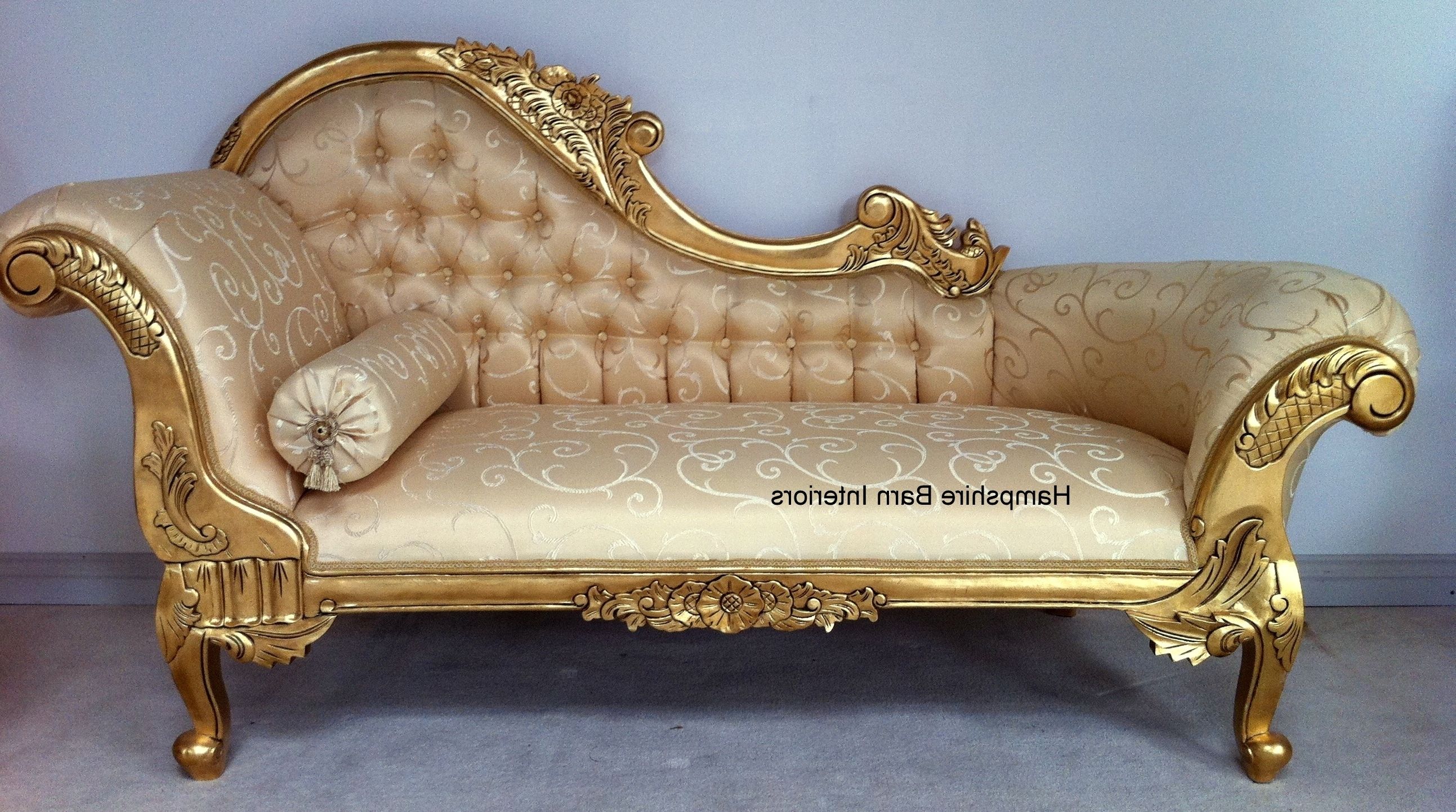 Featured Photo of 15 The Best Gold Chaise Lounges