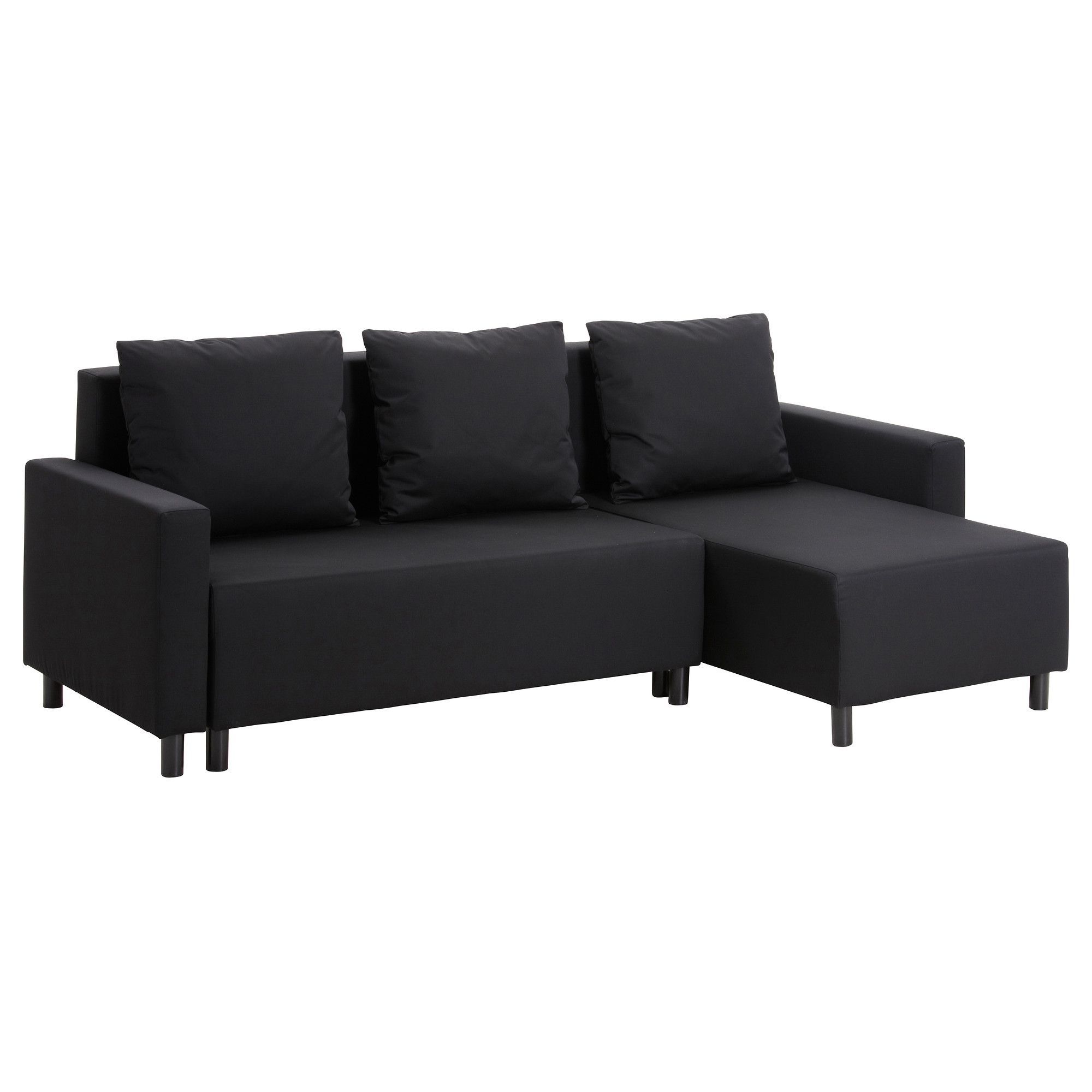 Most Up To Date Lugnvik Sofa Bed With Chaise Lounge – Granån Black – Ikea Pertaining To Chaise Lounge Sofa Beds (View 11 of 15)