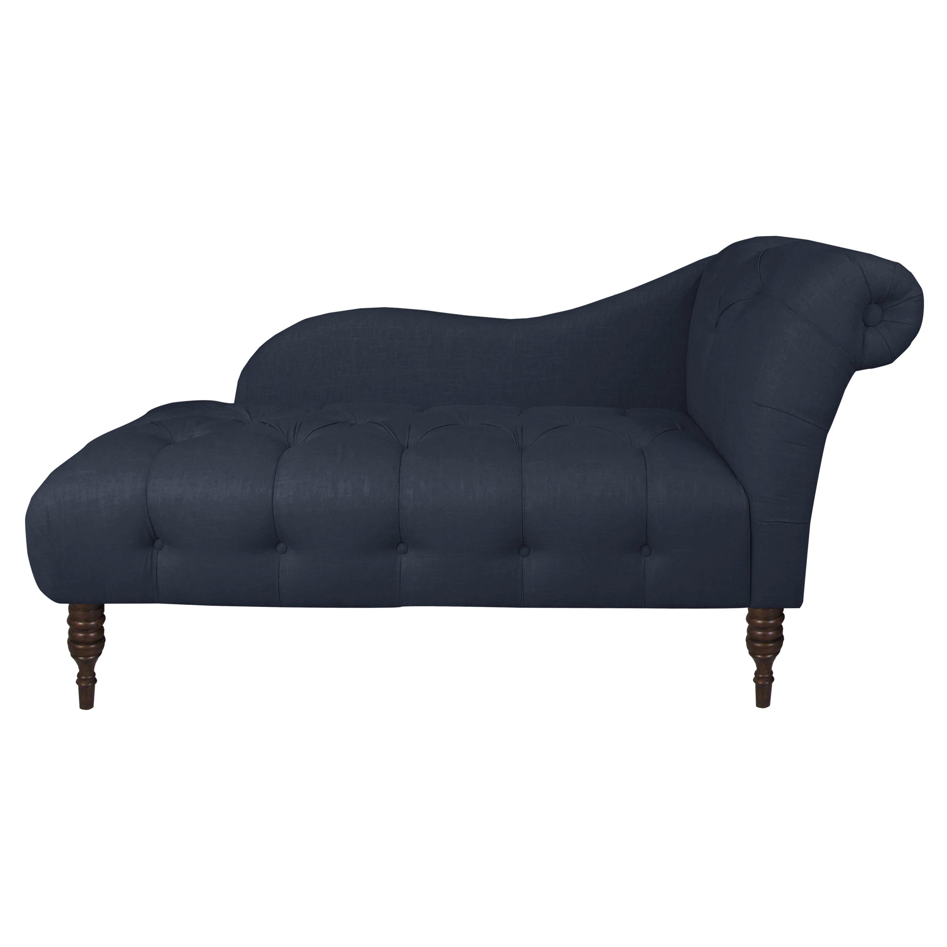 Most Up To Date Tufted Chaise Lounge Chairs Within Skyline Furniture Solid Linen Chaise Lounge (Photo 9 of 15)
