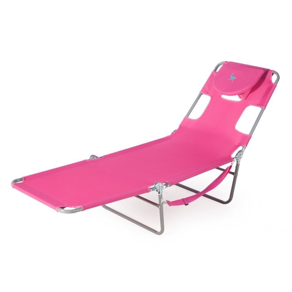 Ostrich Chair Folding Chaise Lounges For Preferred Amazon: Ostrich Chaise Lounge, Pink: Garden & Outdoor (View 8 of 15)