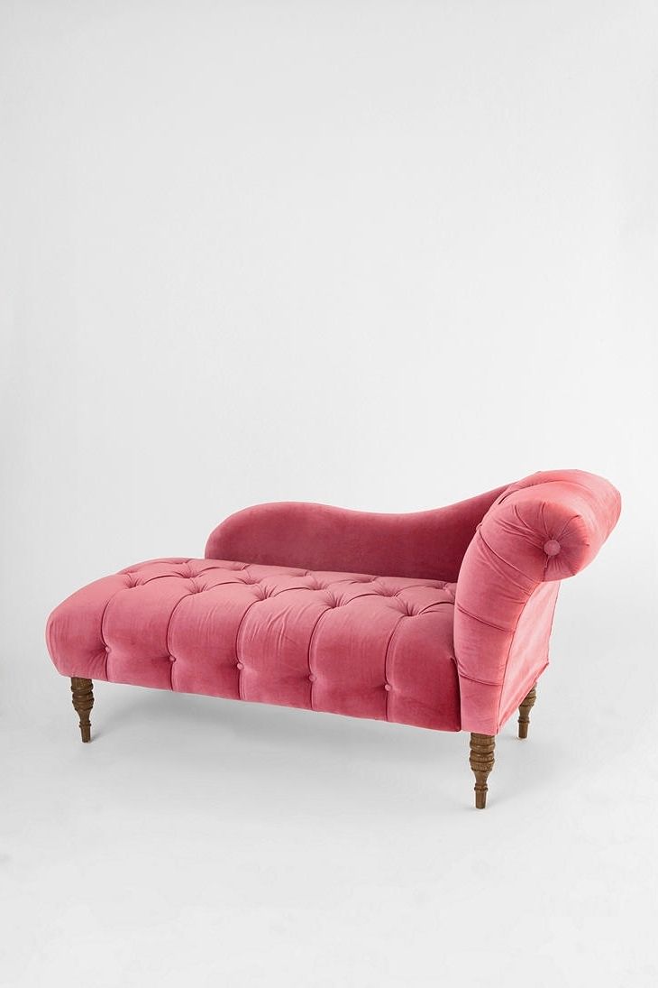 Pink Chaises Pertaining To Famous Pink Velvet Chaise (View 1 of 15)