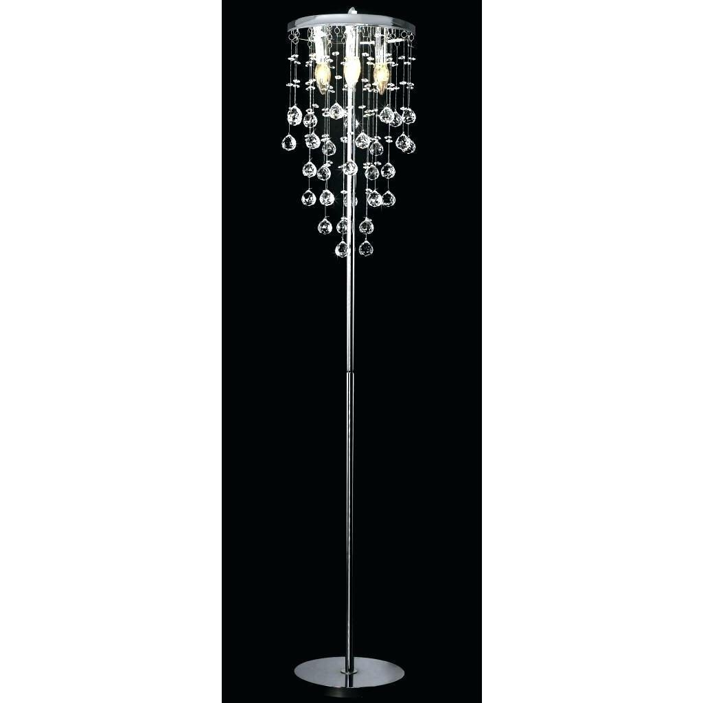 Popular Chandeliers Design : Wonderful Chandelier Standing Lamp Crystal Pertaining To Black Chandelier Standing Lamps (View 10 of 15)