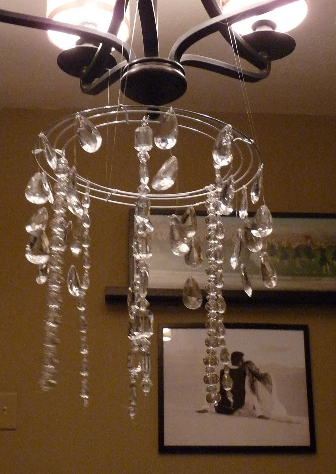Popular Cheap Faux Crystal Chandeliers Regarding The Happy Homebodies: Tutorial: Diy Faux Crystal Chandelier (View 10 of 15)