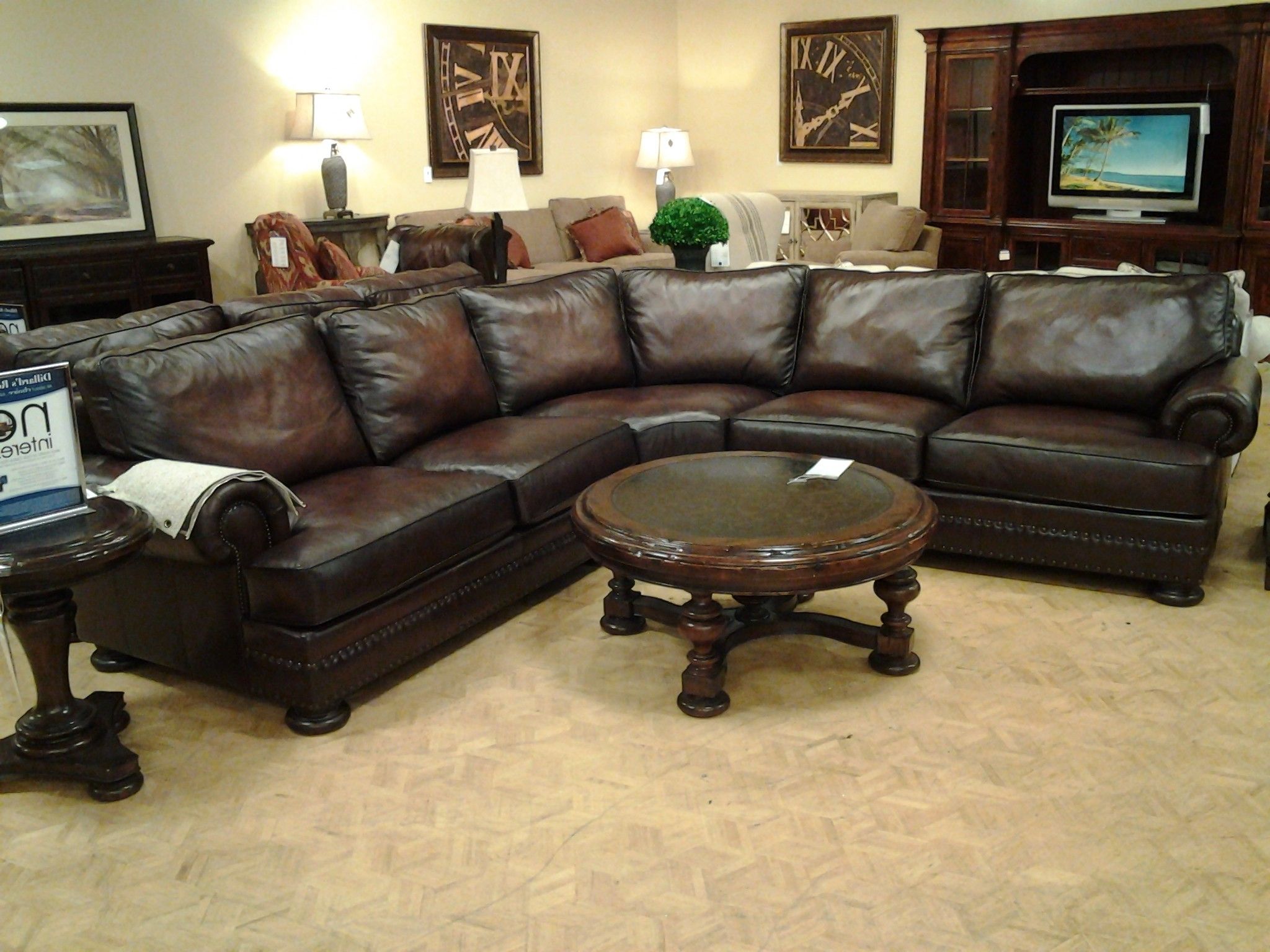 Popular Dillards Sectional Sofas With Regard To Bernhardt Leather Sofa Dillards (Photo 1 of 15)