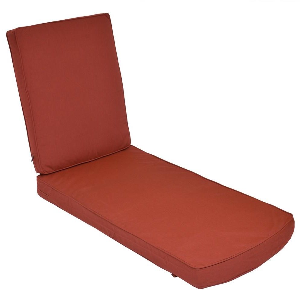 Popular Sunbrella Canvas Henna Replacement 2 Piece Outdoor Chaise Lounge Inside Outdoor Chaise Cushions (View 6 of 15)