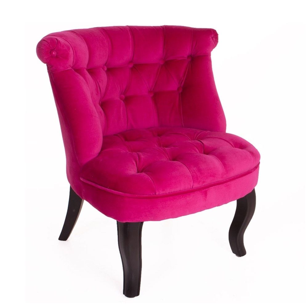 Preferred Chairs : Pink Chair Pink Accent Chair Hot Pink Chair Blush Pink Throughout Hot Pink Chaise Lounge Chairs (View 11 of 15)