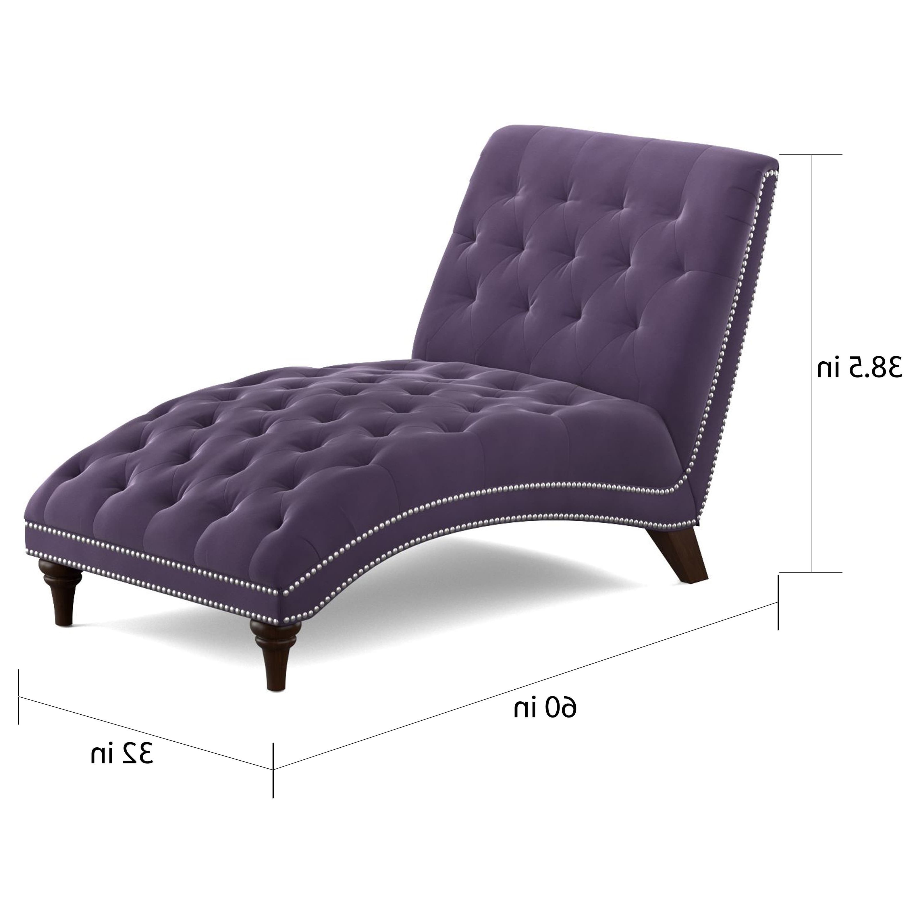 Purple Chaise Lounges Regarding Best And Newest Gracewood Hollow Heliodorus Purple Velvet Chaise Lounge – Free (View 14 of 15)