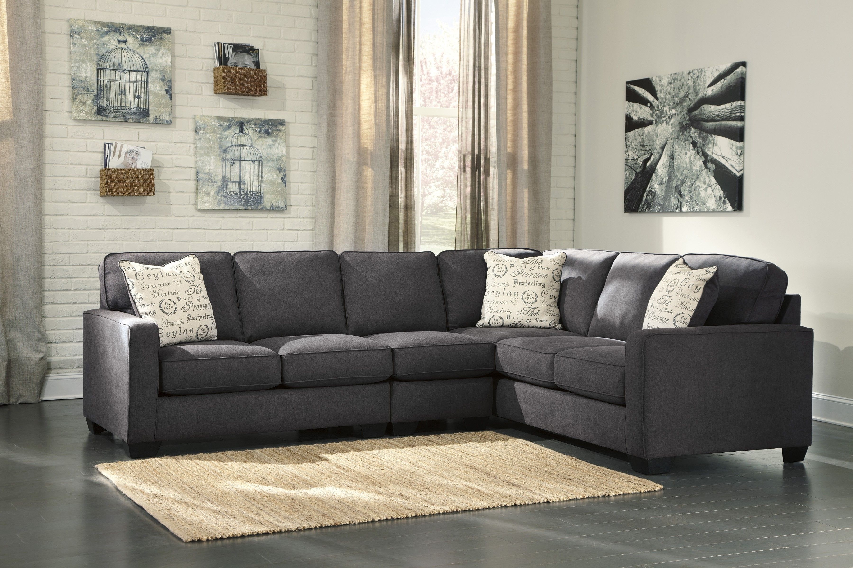 Recent Elk Grove Ca Sectional Sofas Regarding Alenya Charcoal 3 Piece Sectional Sofa For $ (View 4 of 15)