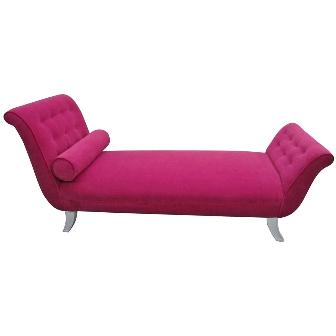 Recent Outstanding Dorothy Draper Style Chaise Sofa Hollywood Regency For Pink Chaises (View 6 of 15)