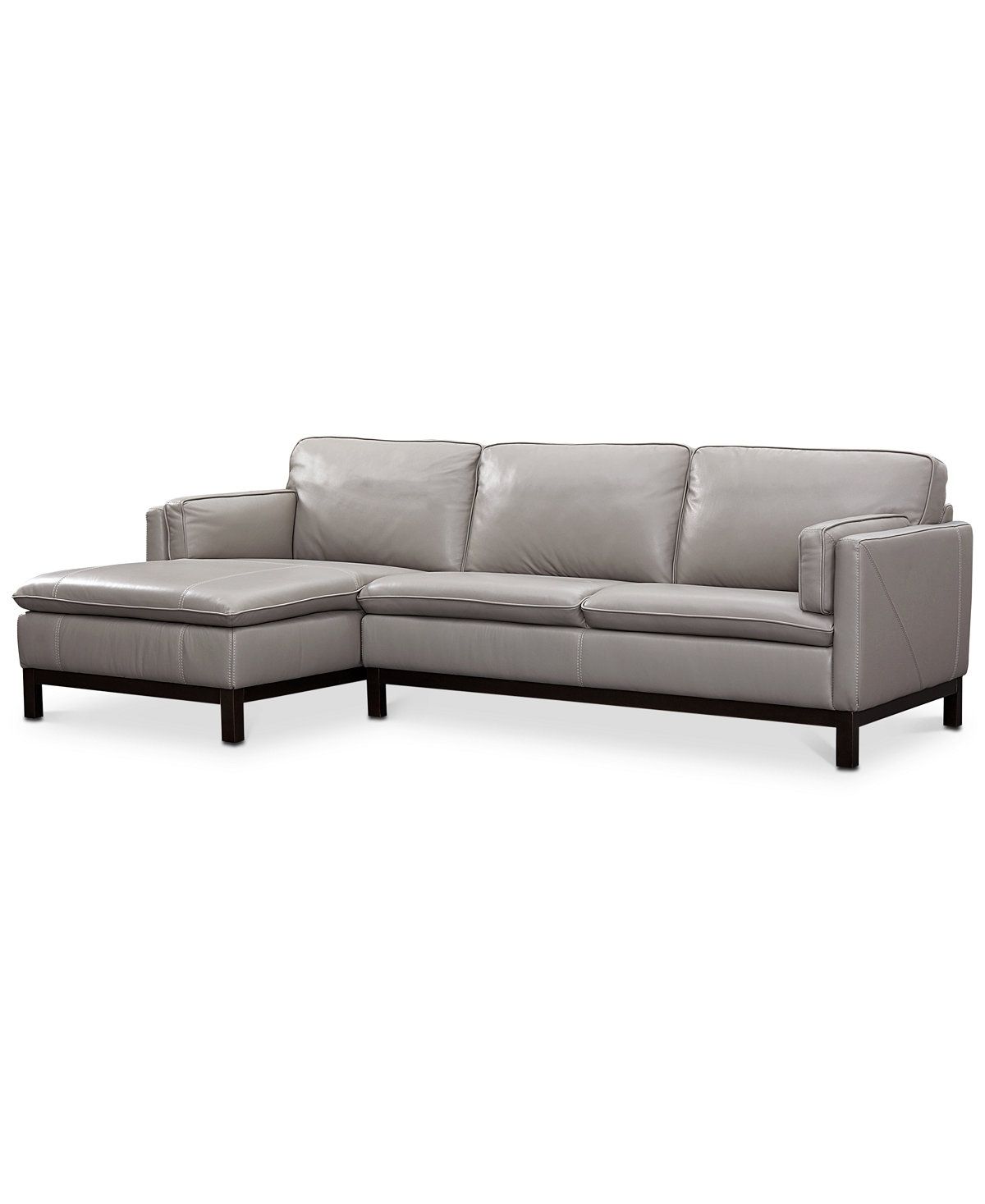 Recent Ventroso 2 Pc. Leather Chaise Sectional Sofa, Created For Macy's For El Paso Texas Sectional Sofas (Photo 13 of 15)