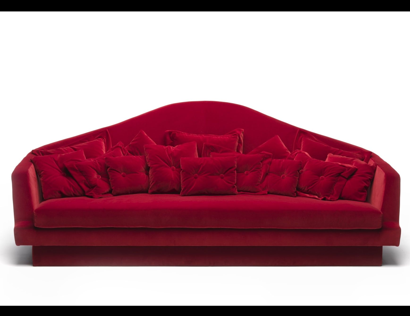 Red Sofa Chairs Intended For Most Current Nella Vetrina Red Carpet Luxury Italian Sofa Upholstered In Red Fabric (View 15 of 15)