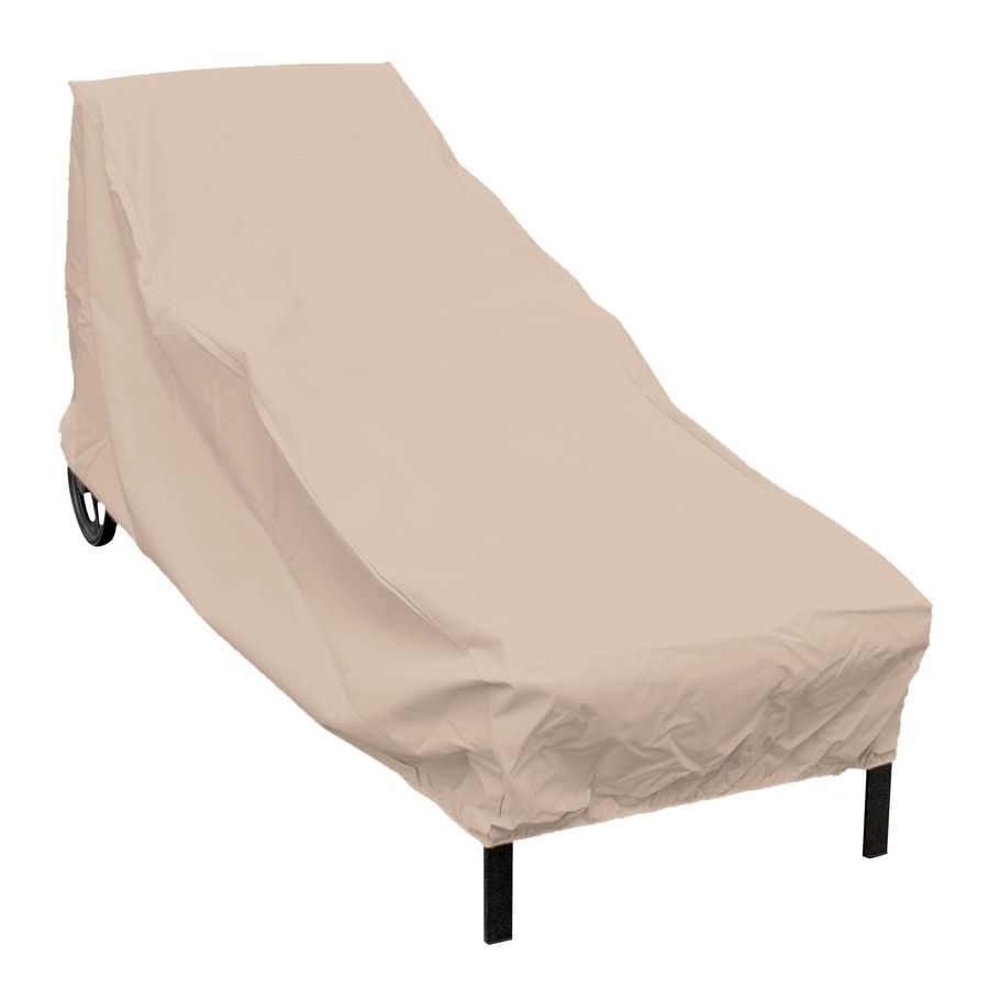 Shop Elemental Tan Polyester Chaise Lounge Cover At Lowes Pertaining To Preferred Outdoor Chaise Lounge Covers (View 6 of 15)