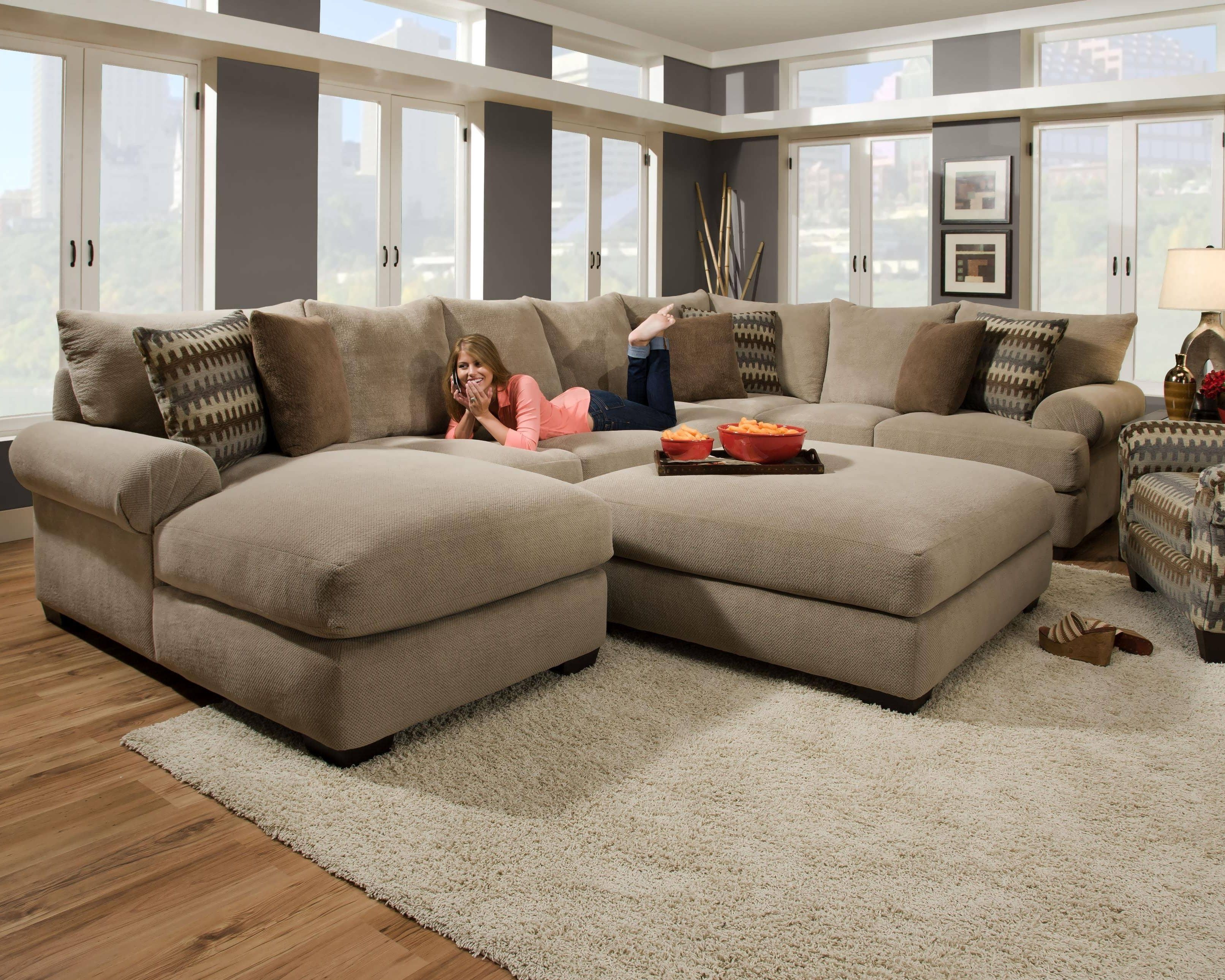 Sofa : Living Room Sectionals Sectional With Chaise Red Sectional In Fashionable Tan Sectionals With Chaise (View 2 of 15)
