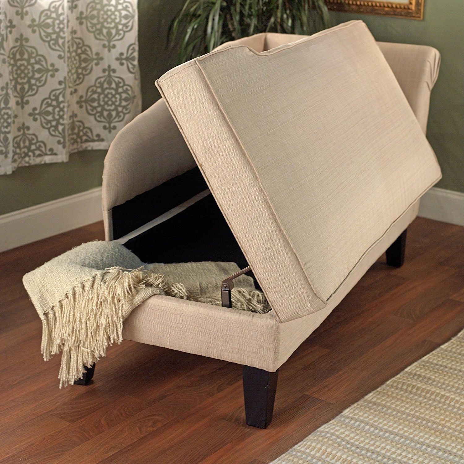 Storage Chaise Lounges In Favorite Amazon: Tms Leena Storage Chaise, Beige: Kitchen & Dining (View 1 of 15)