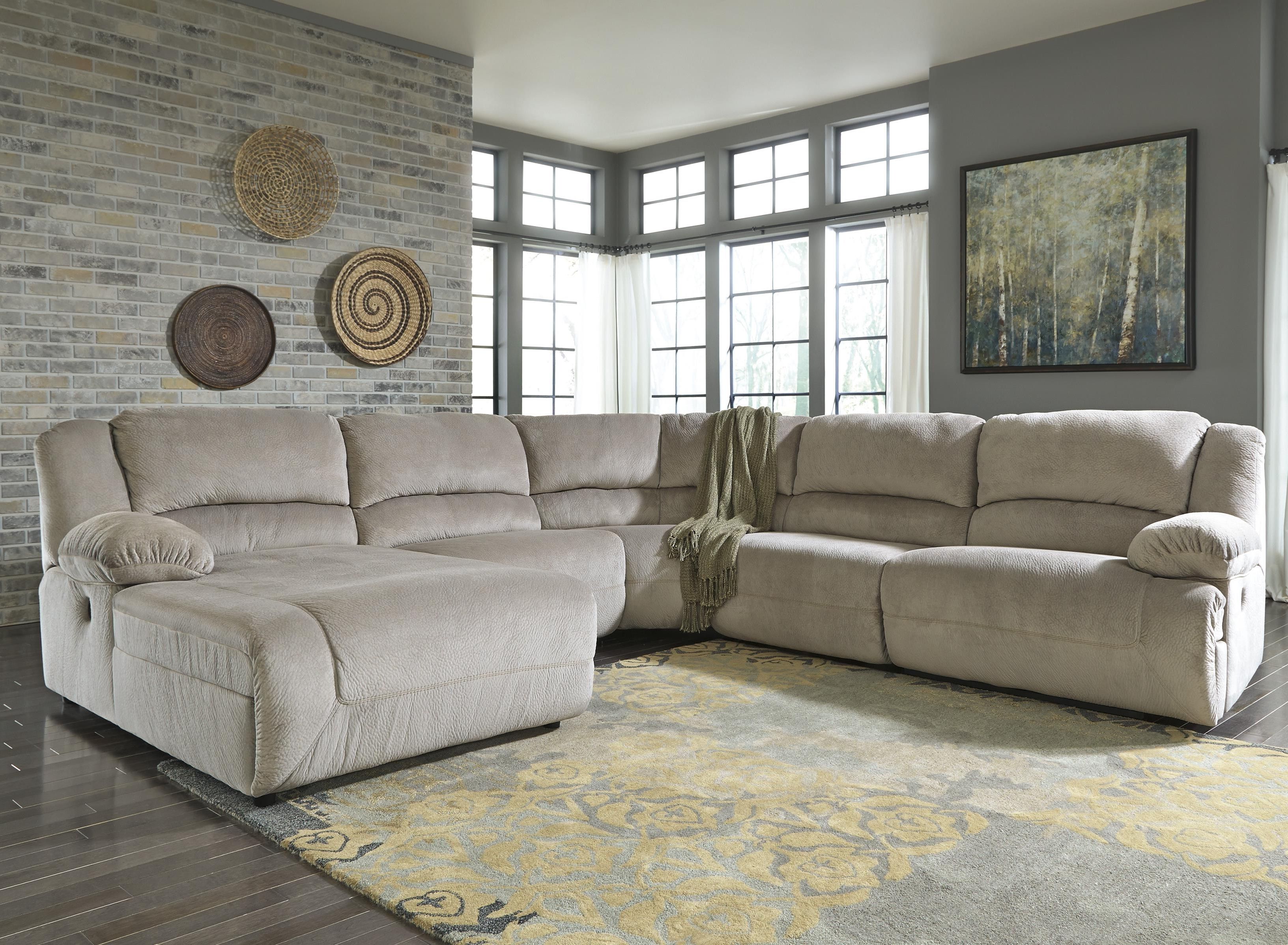 Toletta – Granite Power Reclining Sectional With Chaise With Regard To Latest Sectionals With Chaise And Recliner (View 11 of 15)