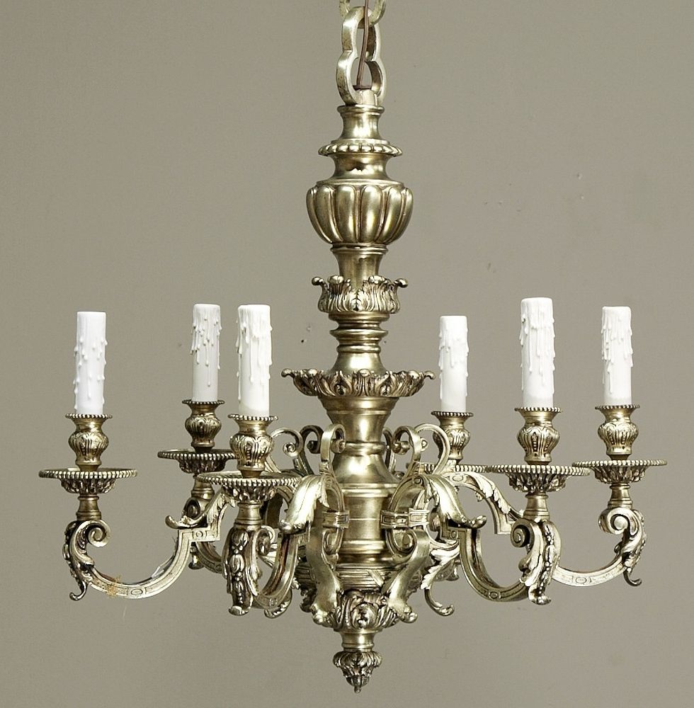 Trendy Baroque Chandelier Throughout Cast Bronze Baroque Chandelier With Chain & Canopy – Inessa (View 10 of 15)