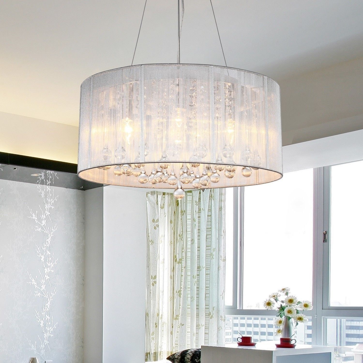 Trendy Crystal Lamp Shades For Chandeliers : Lamp World With Regard To Chandeliers With Lamp Shades (Photo 15 of 15)