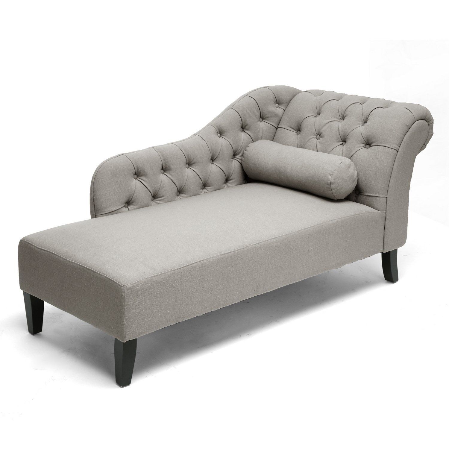 Trendy Grey Chaise Lounges Throughout Furniture: Grey Leather Chaise Lounge Chair (View 13 of 15)