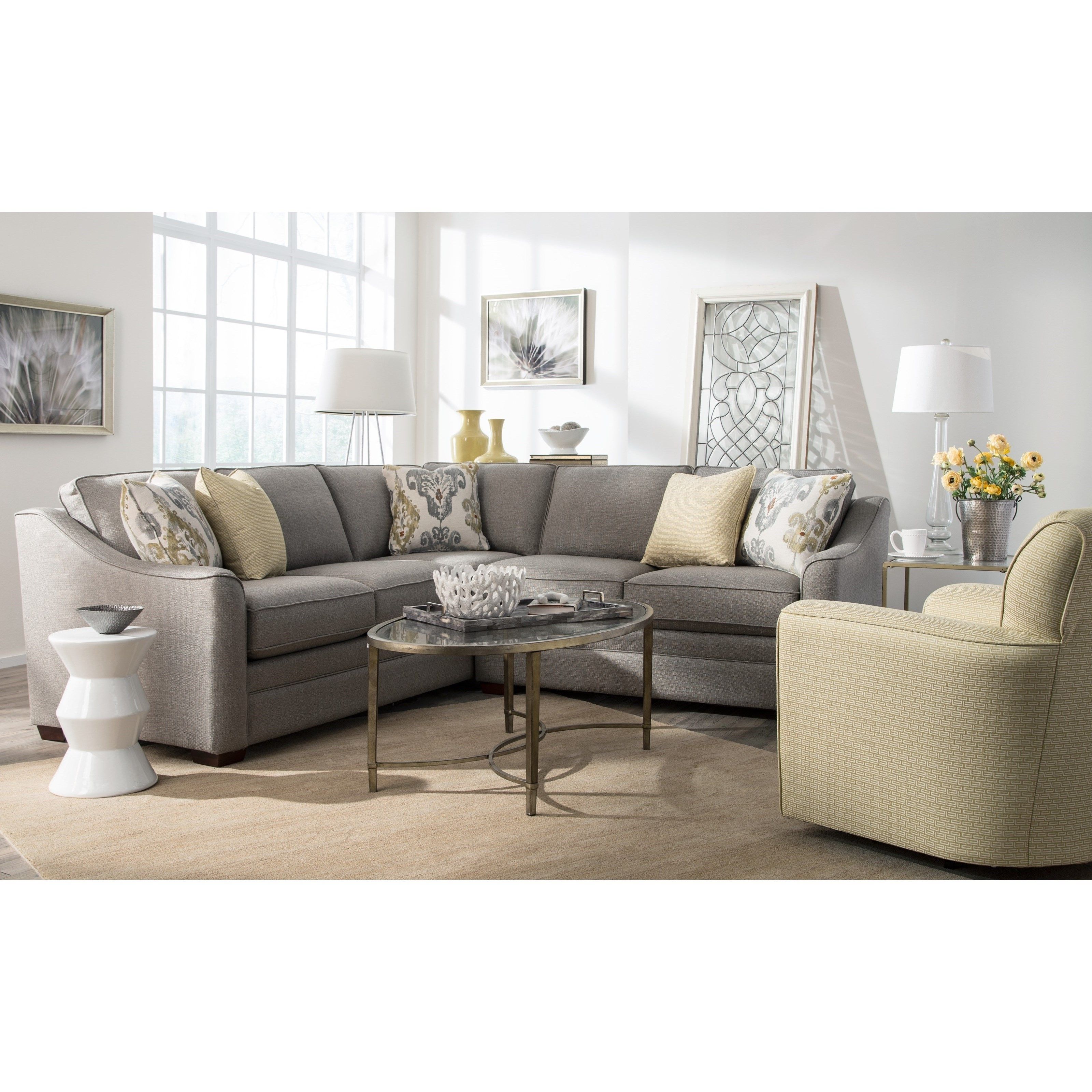 Trendy Two Piece Customizable Corner Sectional Sofa With Left Return Within Gardiners Sectional Sofas (View 5 of 15)