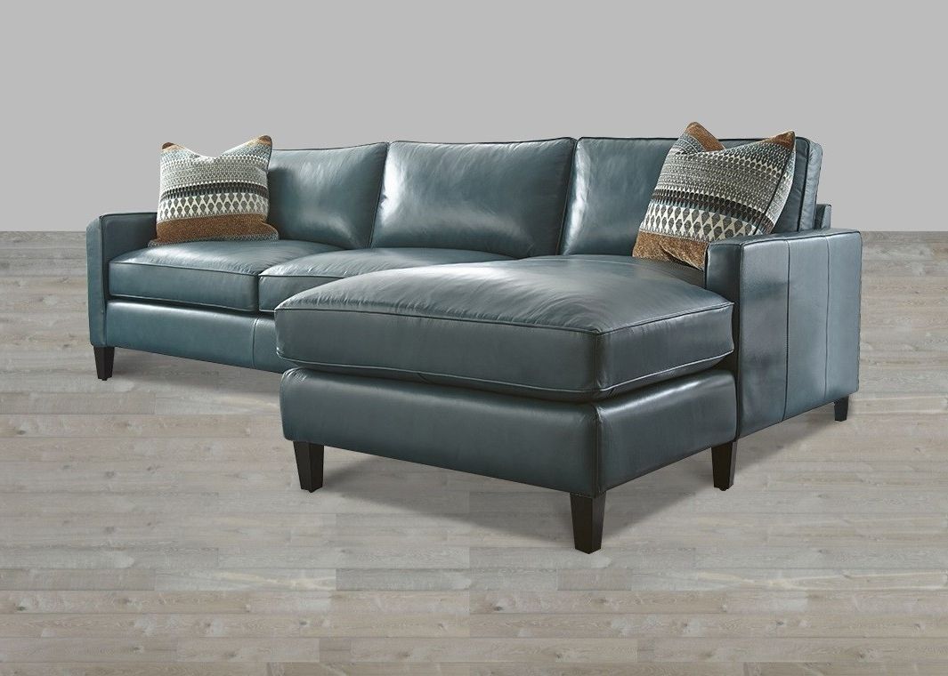 Turquoise Leather Sectional With Chaise Lounge In Best And Newest Blue Chaise Lounges (View 11 of 15)