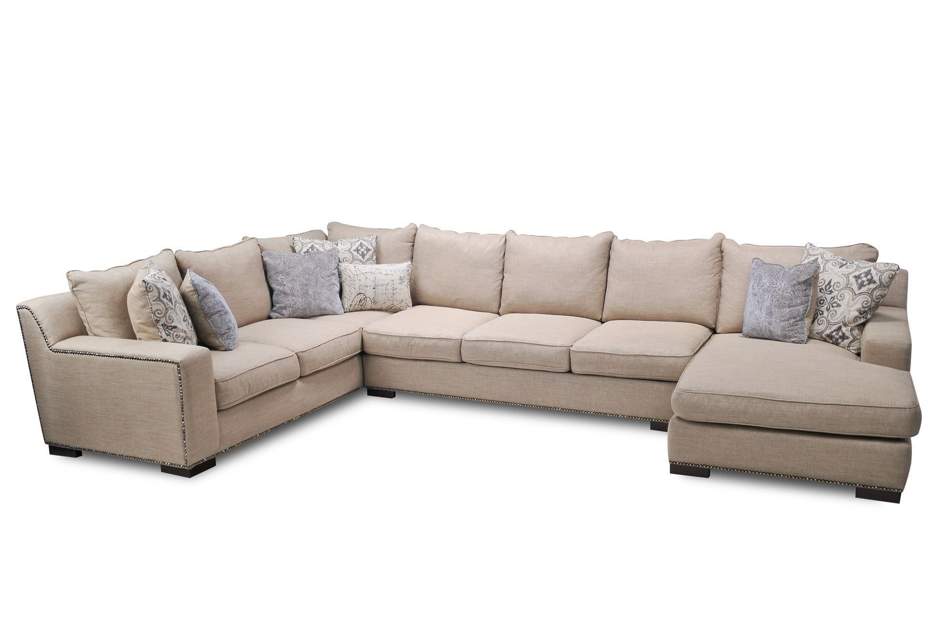 Way Too Big But Liking This Style. Sultan 3 Piece Sectional Regarding Famous Living Spaces Sectional Sofas (Photo 12 of 15)