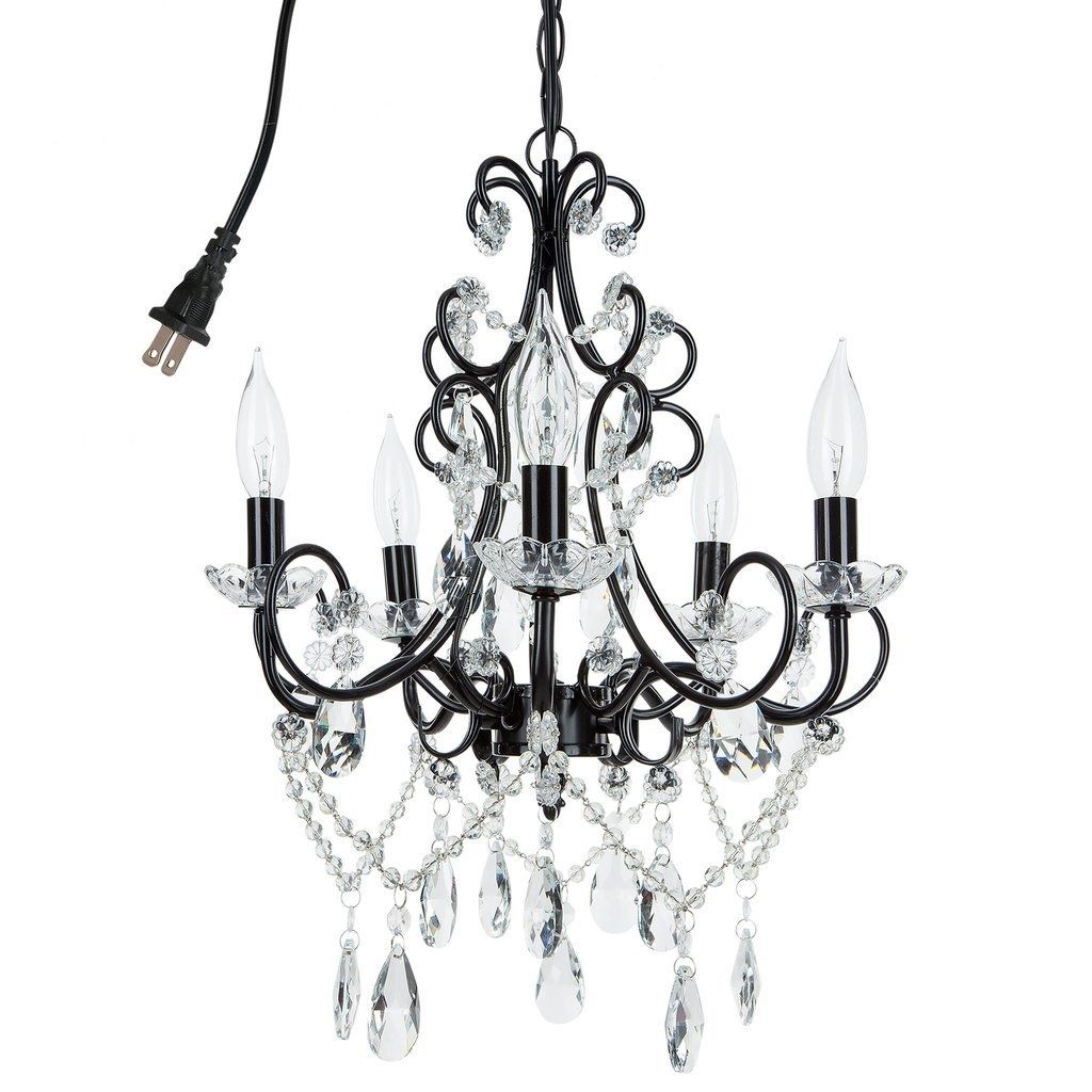 Well Known Antique Black Chandelier Pertaining To Fascinating Electra Linear Wave Light Black And Crystal Chandelier (Photo 11 of 15)