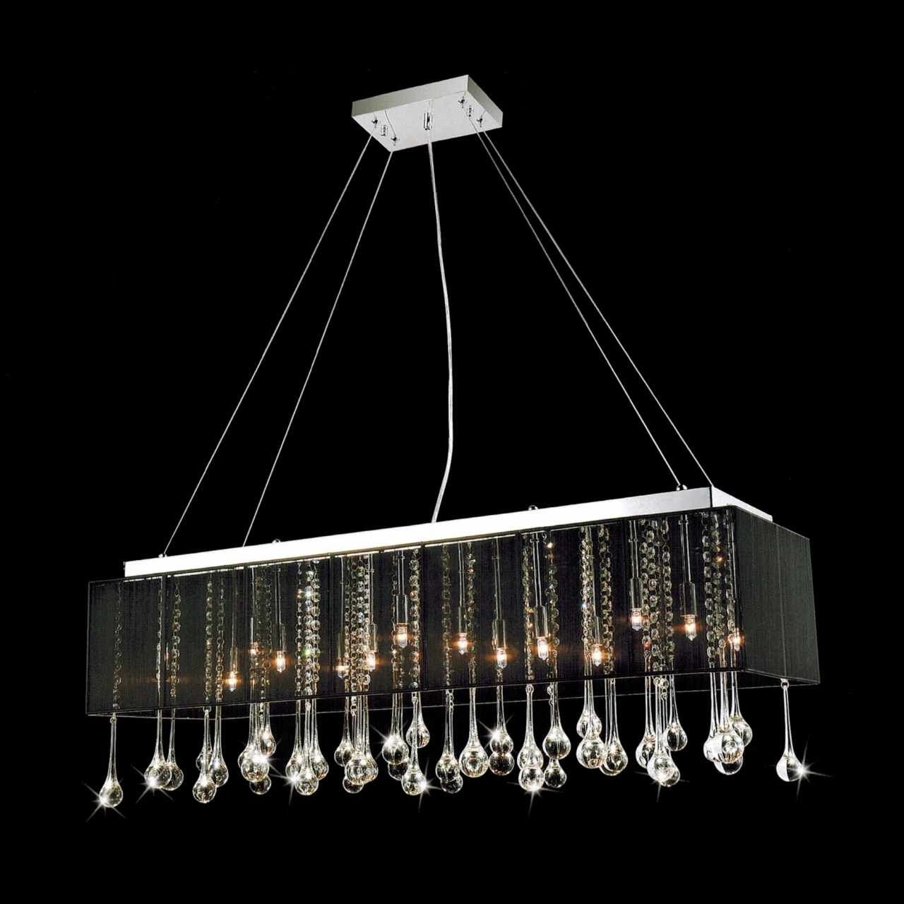 Well Known Chandelier. Amusing Modern Rectangular Chandelier: Appealing Modern With Black Contemporary Chandelier (Photo 2 of 15)