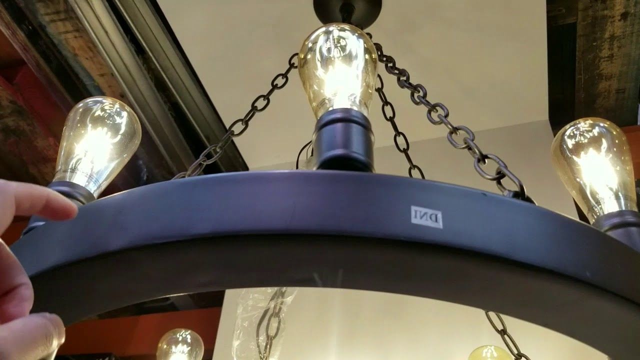 Well Known Costco 8 Edison Light Led Dark Bronze Metal Chandelier! $99!!! – Youtube Within Costco Chandeliers (View 2 of 15)