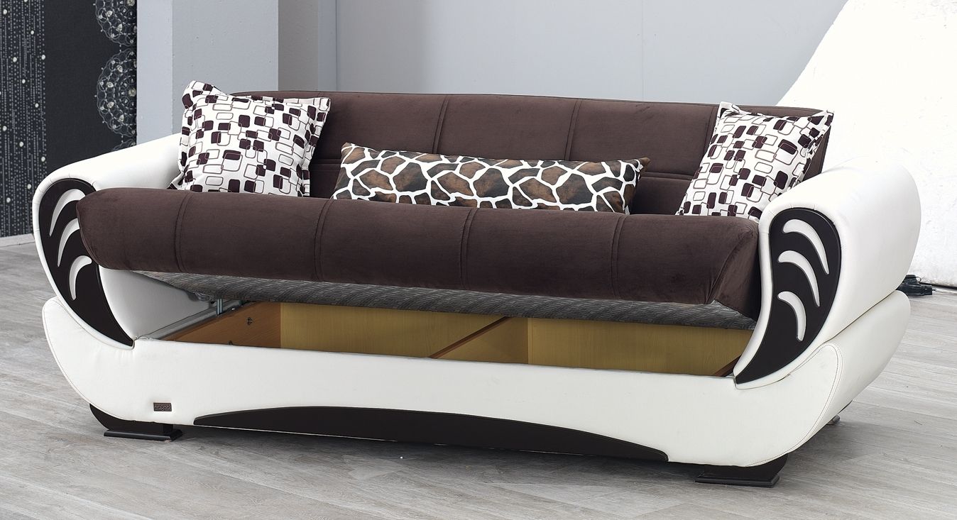 Well Known Sale: $1398.00 San Francisco 2 Pc Two Toned Brown And White Sofa In San Francisco Sectional Sofas (Photo 15 of 15)