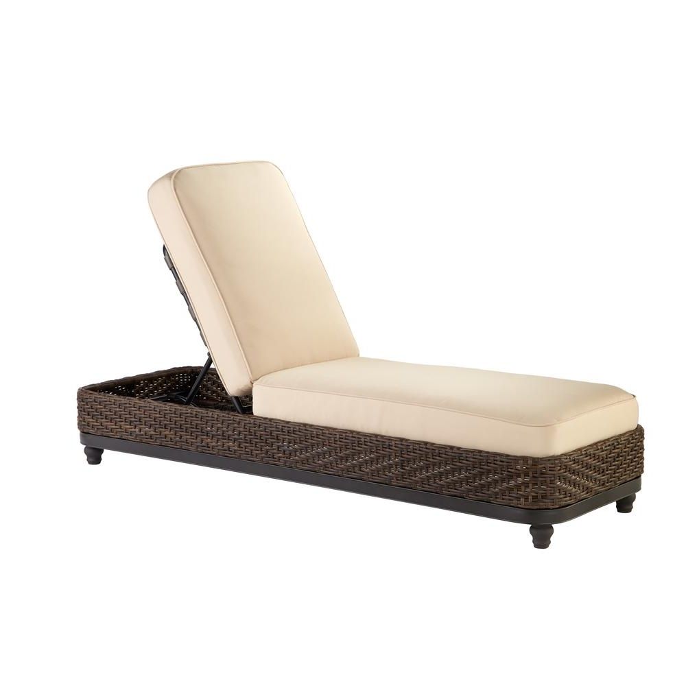 Well Known Wicker Outdoor Chaise Lounges Regarding Home Decorators Collection Camden Dark Brown Wicker Outdoor Chaise (View 6 of 15)