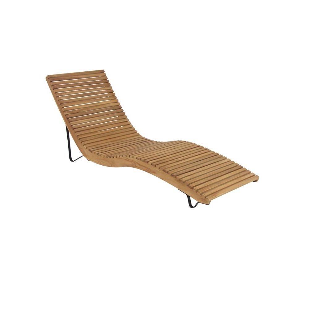 White Teak Wood Slanted And Curved Chaise Lounge Chair 77843 – The Inside Most Recently Released Wood Chaise Lounges (View 7 of 15)