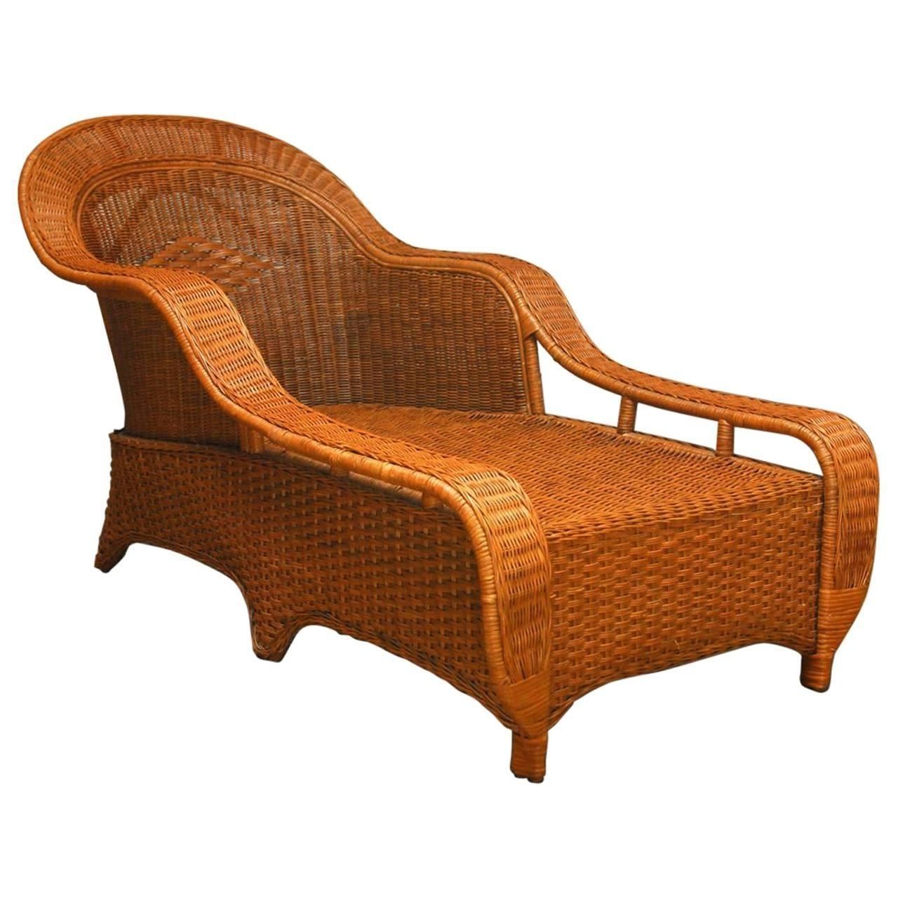 Wicker Chaises With Famous Style Wicker Chaise Longuepalecek For Sale At 1Stdibs (View 10 of 15)