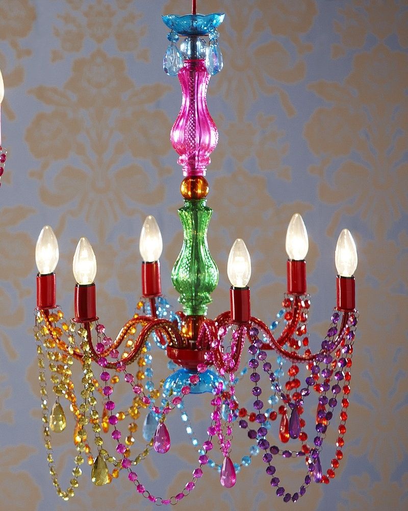 2017 Looks To Be Glass Vases + Christmas Lights + Plastic Beads. Wonder Regarding Multi Colored Gypsy Chandeliers (Photo 9 of 15)