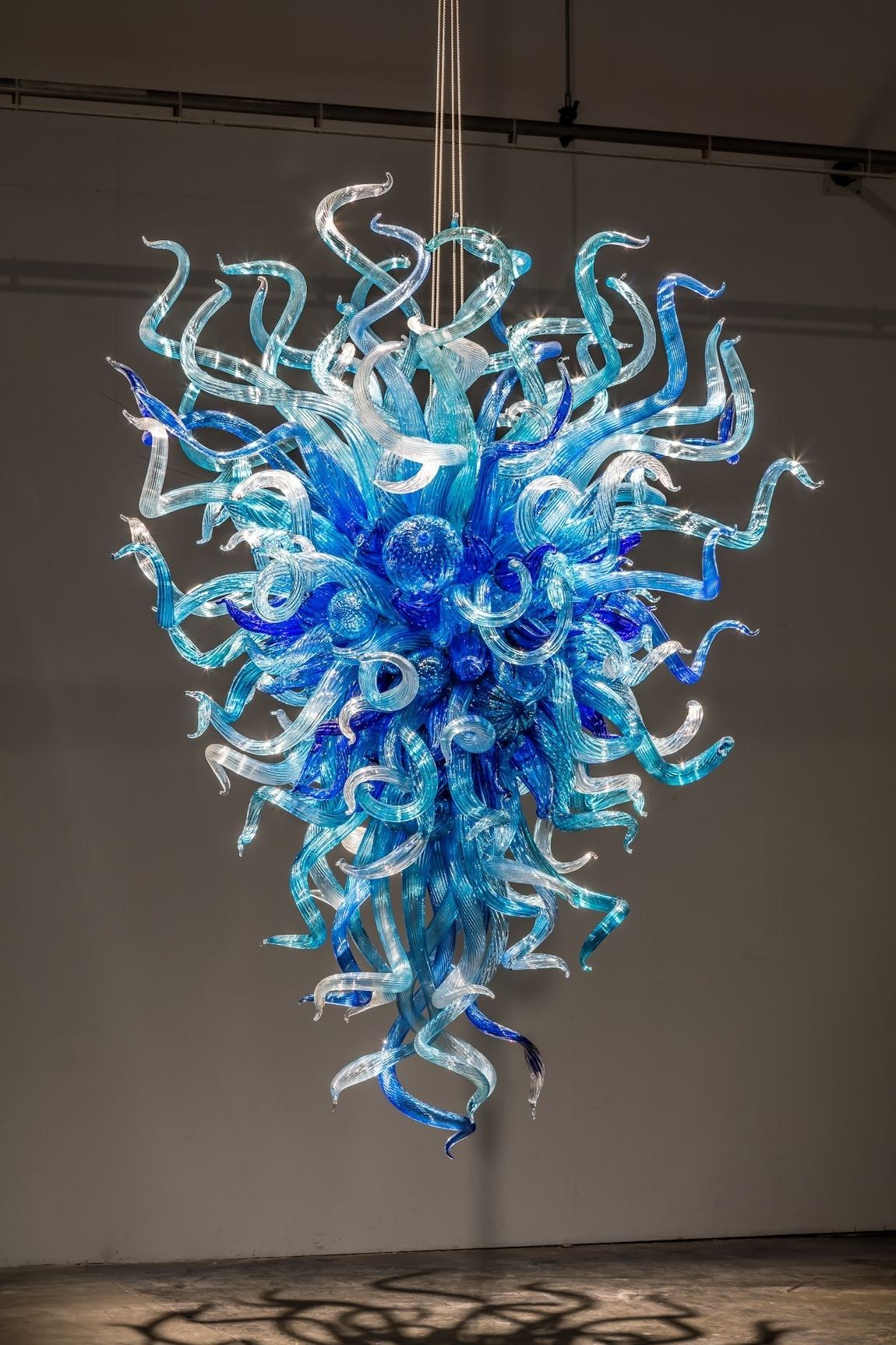 Best And Newest Chandeliers Design : Wonderful Chihuly Chandelier Hanging Blue With Turquoise Blue Chandeliers (Photo 12 of 15)